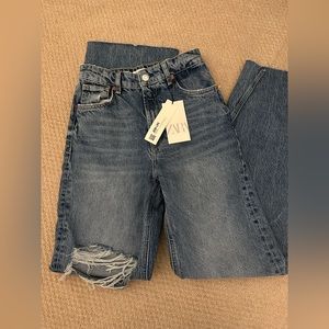 Zara Wide Leg High Rise Jeans